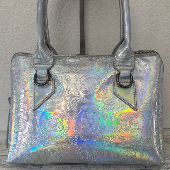 Sharif Handbags - Sharif Legacy Logo Mirror Metallic City Satchel